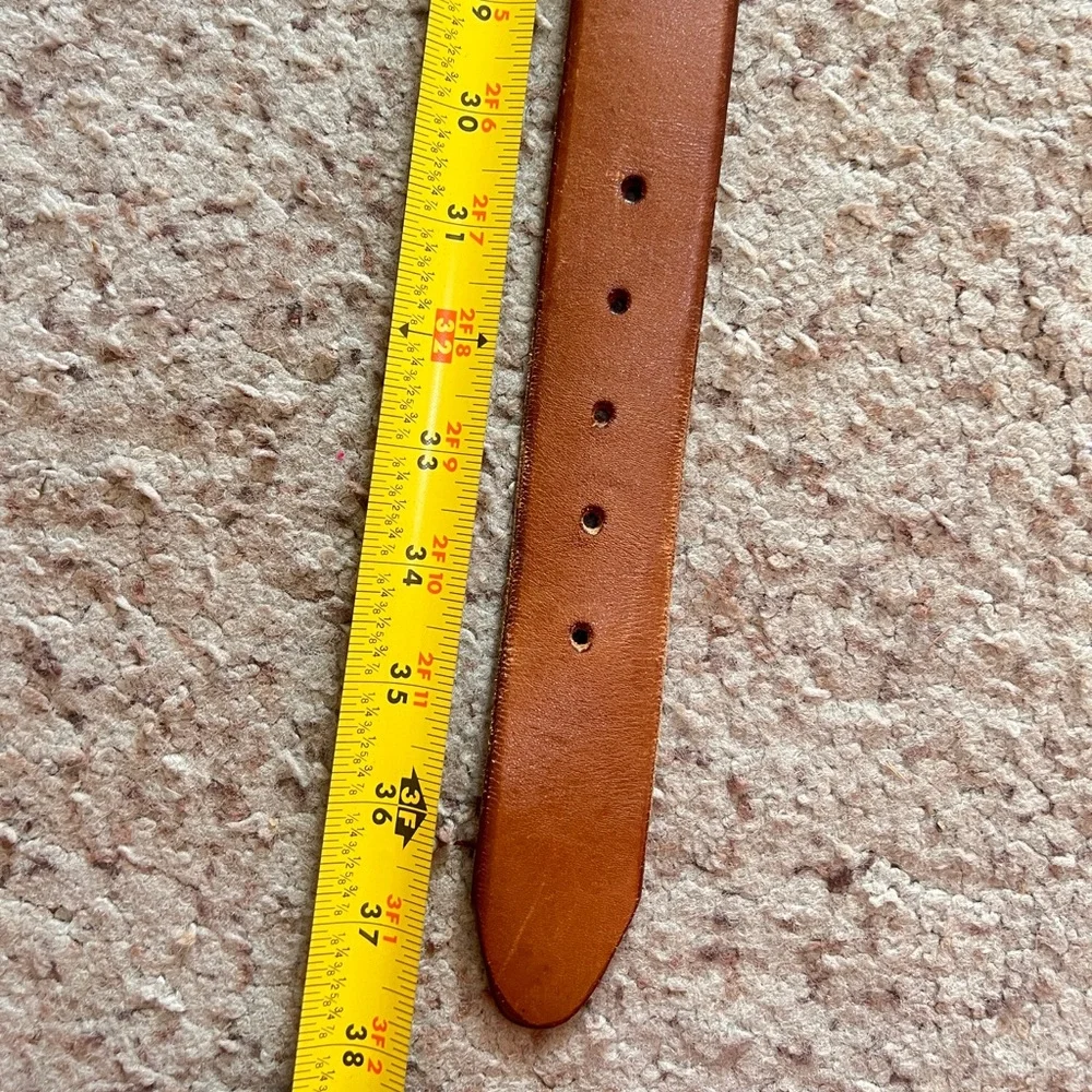Mexico made brown‎ leather detachable belts sz 32 western work everyday unisex